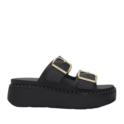Fitflop Women's Gen-ff Max Buckle Tumbled-leather Two-bar Slides In All In Multi