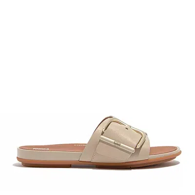 Fitflop Women's Gracie Maxi Buckle Slide In Stone In Neutral