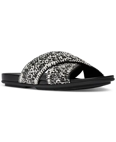 FITFLOP WOMEN'S GRACIE WOVEN CROSS SLIDE SANDALS