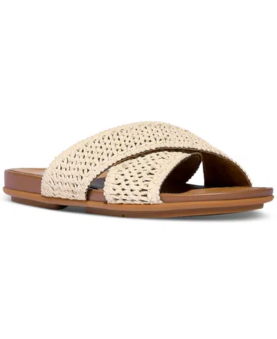 FITFLOP WOMEN'S GRACIE WOVEN CROSS SLIDE SANDALS