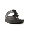 Fitflop Women's Halo Bead-circle Metallic Toe-post Sandals In Black
