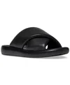 Fitflop Women's Iqushion D-luxe Padded Cross Slides In All Black
