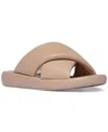 Fitflop Women's Iqushion D-luxe Padded Cross Slides In Classic Beige
