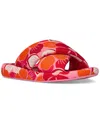 Fitflop Women's Iqushion D-luxe Padded Cross Slides In Redberry Mix