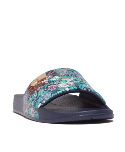 Fitflop Women's Iqushion X Jim Thompson Limited-edition Slides In Heritage Blue