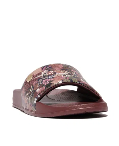 Fitflop Women's Iqushion X Jim Thompson Limited-edition Slides In Java Brown