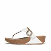 Fitflop Women's Lulu Crystal Buckle Sandal In Urban White In Multi