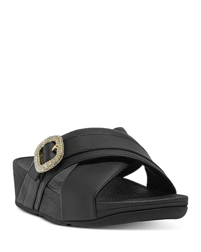 FITFLOP FITFLOP WOMEN'S LULU CRYSTAL BUCKLE SANDALS