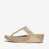 Fitflop Women's Lulu Crystal Embellished Toe-post Sandal In Latte-beige In Multi