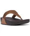 Fitflop Women's Lulu Crystal Toe-post Sandals In Bronze