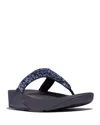 Fitflop Lulu Flip Flop In Midnight Navy