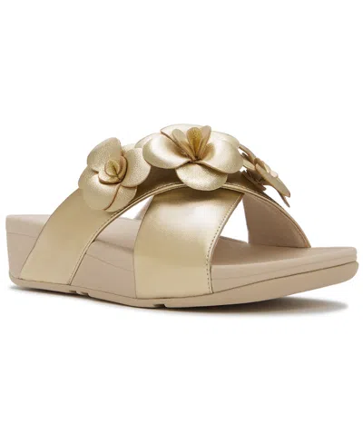 Fitflop Women's Lulu Flower Cross Slip-on Slides In Multi