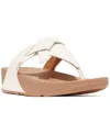 Fitflop Women's Lulu Folded Knot Leather Toe-post Sandals In Urban White