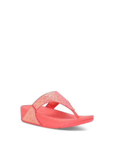 Fitflop Womens Fuchsia Lulu Glitter Rhinestone-embellished Woven Sandals