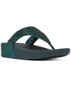 Fitflop Lulu Glitter Flip Flop In Metallic Deep Teal