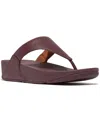 Fitflop Lulu Platform Wedge Flip Flop In Mauve Wine