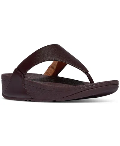 Fitflop Women's Lulu Leather Toe-thongs Sandals In Purple