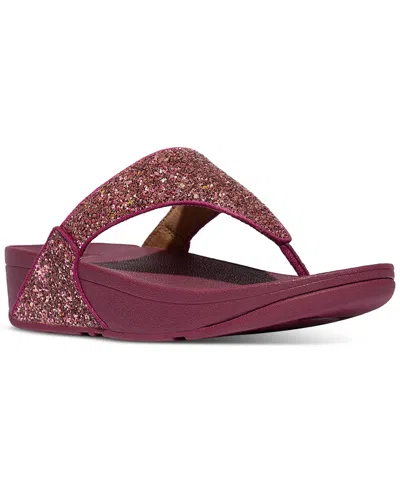 FITFLOP WOMEN'S LULU MULTI-TONAL GLITTER WEDGE SANDALS