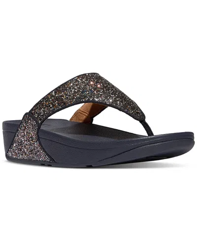 Fitflop Women's Lulu Multi-tonal Glitter Wedge Sandals In Blue