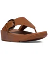 Fitflop Lulu Buckle Flip Flop In Deep Tan