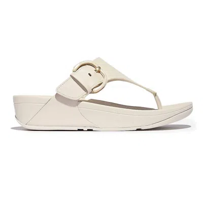 Fitflop Women's Lulu Resin Toe Post Sandal In Paris Beige In White