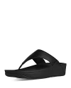 Fitflop Women's Lulu Thong Wedge Sandals In Black