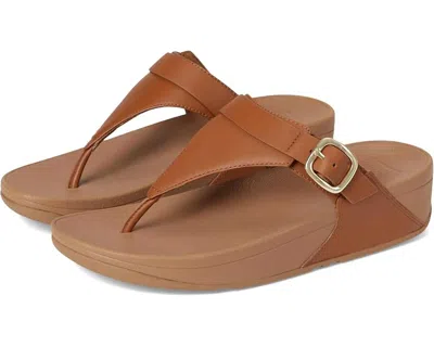 Fitflop Women's Lulu Toe Post Buckle Sandal In Light Tan