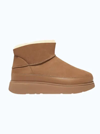 Fitflop Women's Mini Double-faced Shearling Boots In Desert Tan In Gray
