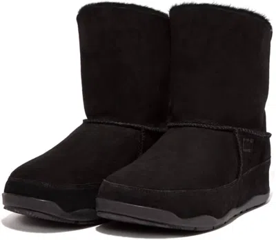 Fitflop Women's Mukluk Shorty Boots In Black Suede