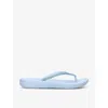 FITFLOP FITFLOP WOMEN'S PALE BLUE IQUSHION GEM-ENCRUSTED RUBBER FLIP FLOPS