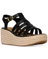 Fitflop Espadrille Platform Wedge Sandal In Black