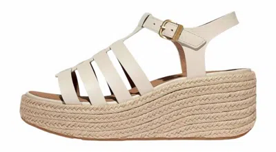 Fitflop Women's Platforms Espadrille Fisherman Wedge Sandals In Paris Beige In White