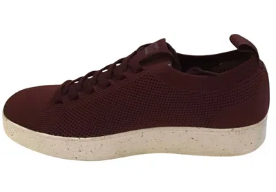 Fitflop Women's Rally E01 Multi-knit Trainers Sneakers In Plummy In Animal Print