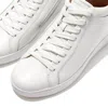 Fitflop Women's Rally High Top Lace-up Leather Sneaker With Zipper In White In White