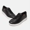 Fitflop Woman Sneakers Black Size 7 Soft Leather In Black