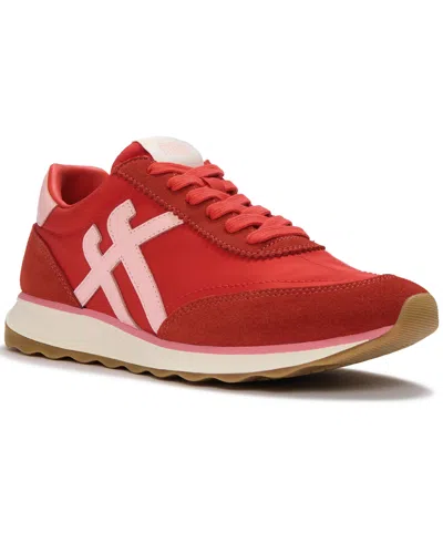 Fitflop Women's Retro-q Ff Lace-up Trainers Sneakers In Cherry Tomato,warm Pink