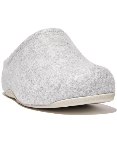 Fitflop Women's Shuv Cushy Felt Clog Slip-on Slippers In Tiptoe Grey
