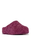 Fitflop Women's Shuv Shearling Clogs In Purple