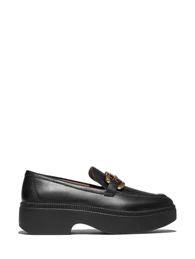 Fitflop Women's Square Chain Loafers In Black