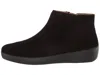 Fitflop Woman Ankle Boots Black Size 8.5 Soft Leather In Black