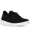 Fitflop Women's Super-q Knit Slip-on Lace-up Sneakers In Black