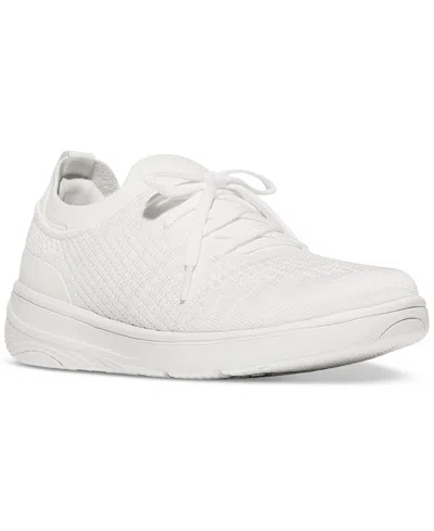 Fitflop Women's Super-q Knit Slip-on Lace-up Sneakers In White