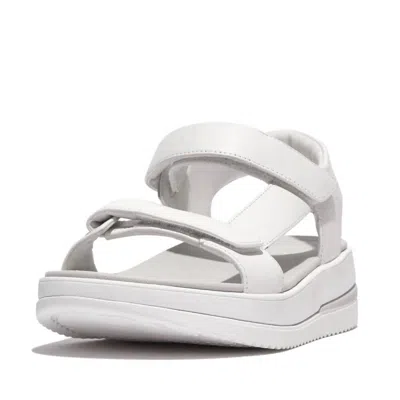 Fitflop Women's Surff Adjustable Leather Sandal In White