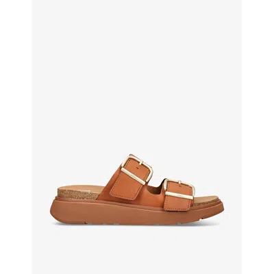 Fitflop Womens Tan Gen-ff Two-buckle Leather Sandals