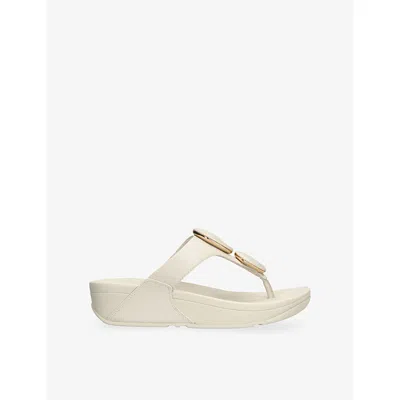 Fitflop Womens  Lulu Marble Leather Sandals In Neutral