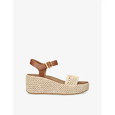 Fitflop Womens  Platform Woven Sandals In Beige