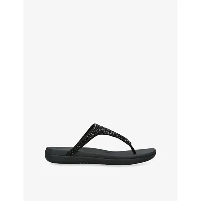 Fitflop Womens  Solay Crystal Woven Sandals In Black
