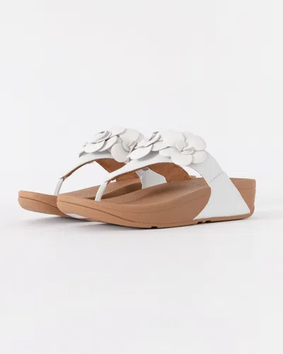 Fitflop Womens Lulu Flower Toe-post Sandals In White