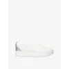 Fitflop Leather Embellished Rally Sneakers In Silver Com