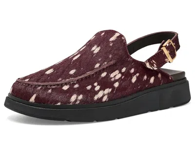 Fitflop X Ester Manas Gen-ff Pony Back-strap Mules Women's Flat Shoes Dark Merlot: 7 M (b), Leather In Brown